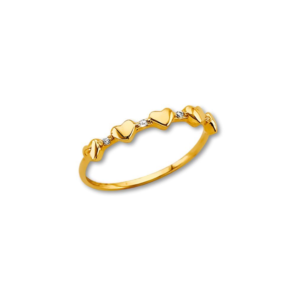 14K Gold Heart Ring Solid Yellow Gold Love Jewelry By Tehrani